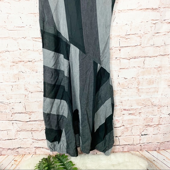 Bodil Linen Gauze Bevel Midi Lagenlook Dress - Picture 3 of 7